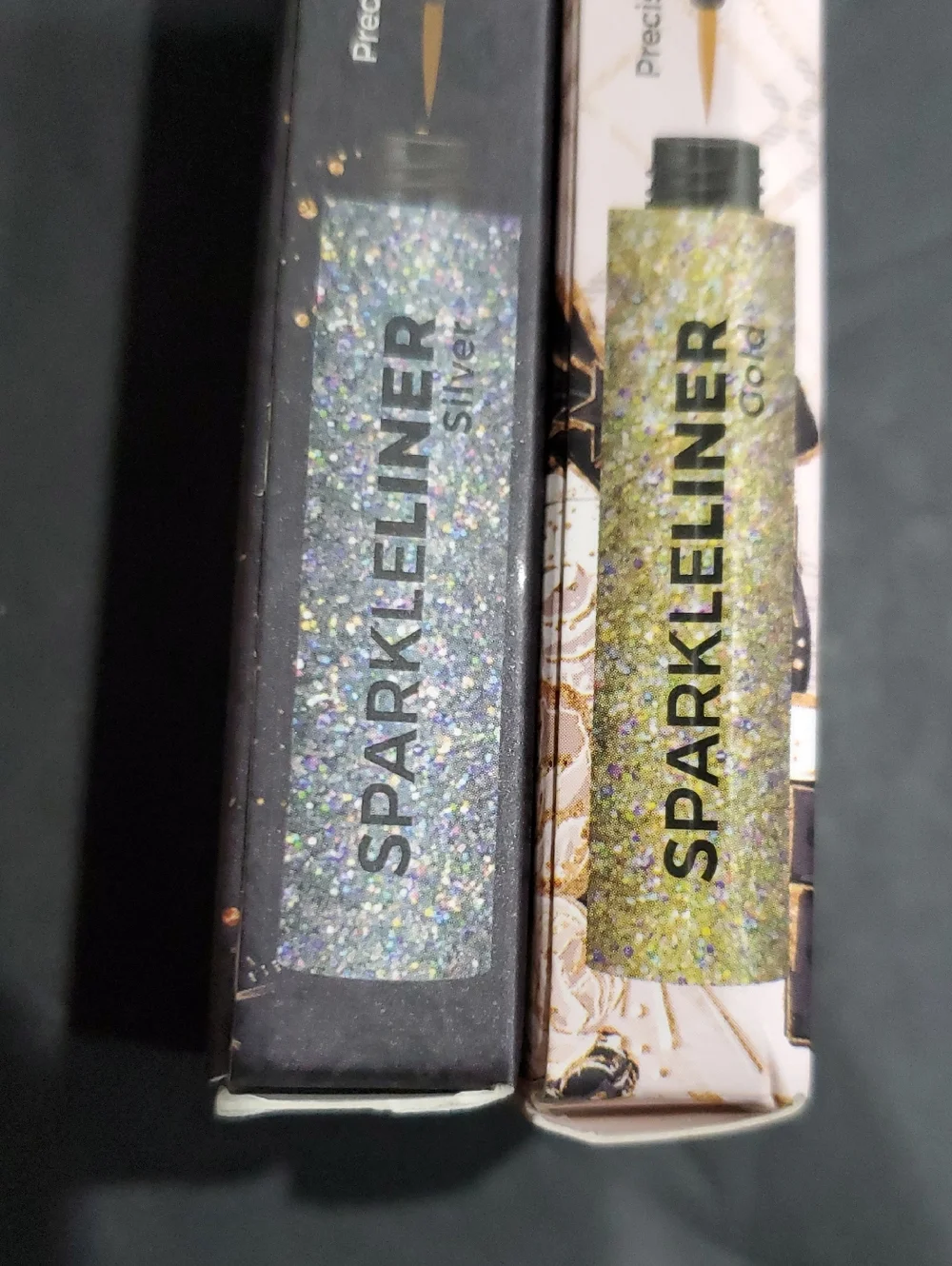 2pack sparkle silver argent gold or VIP soiree precise brush tip eye liners FREE